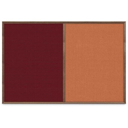 United Visual Products Slim Style Indoor Enclosed Corkboard, 24 UV502SCH-GOLD-CLOUD
